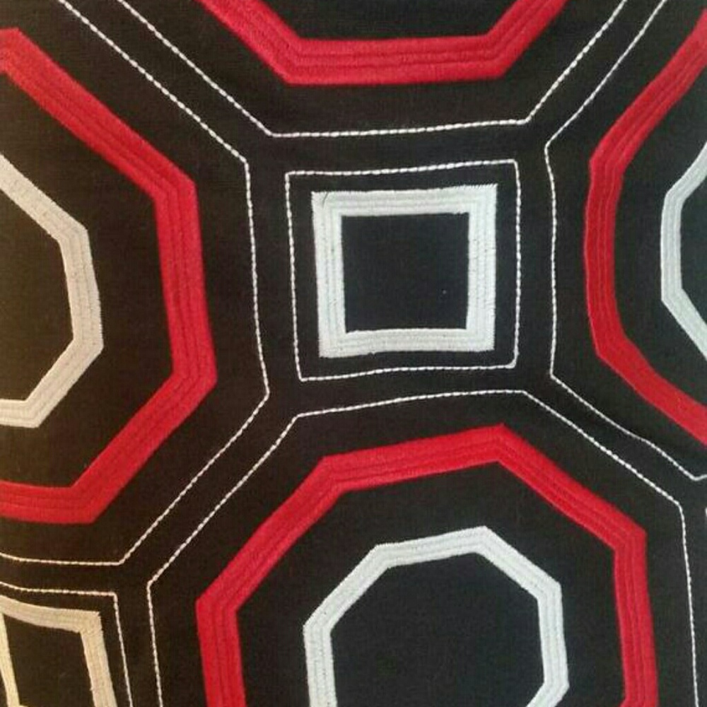 Ann Taylor Geometric Black Skirt - Picture 2 of 2